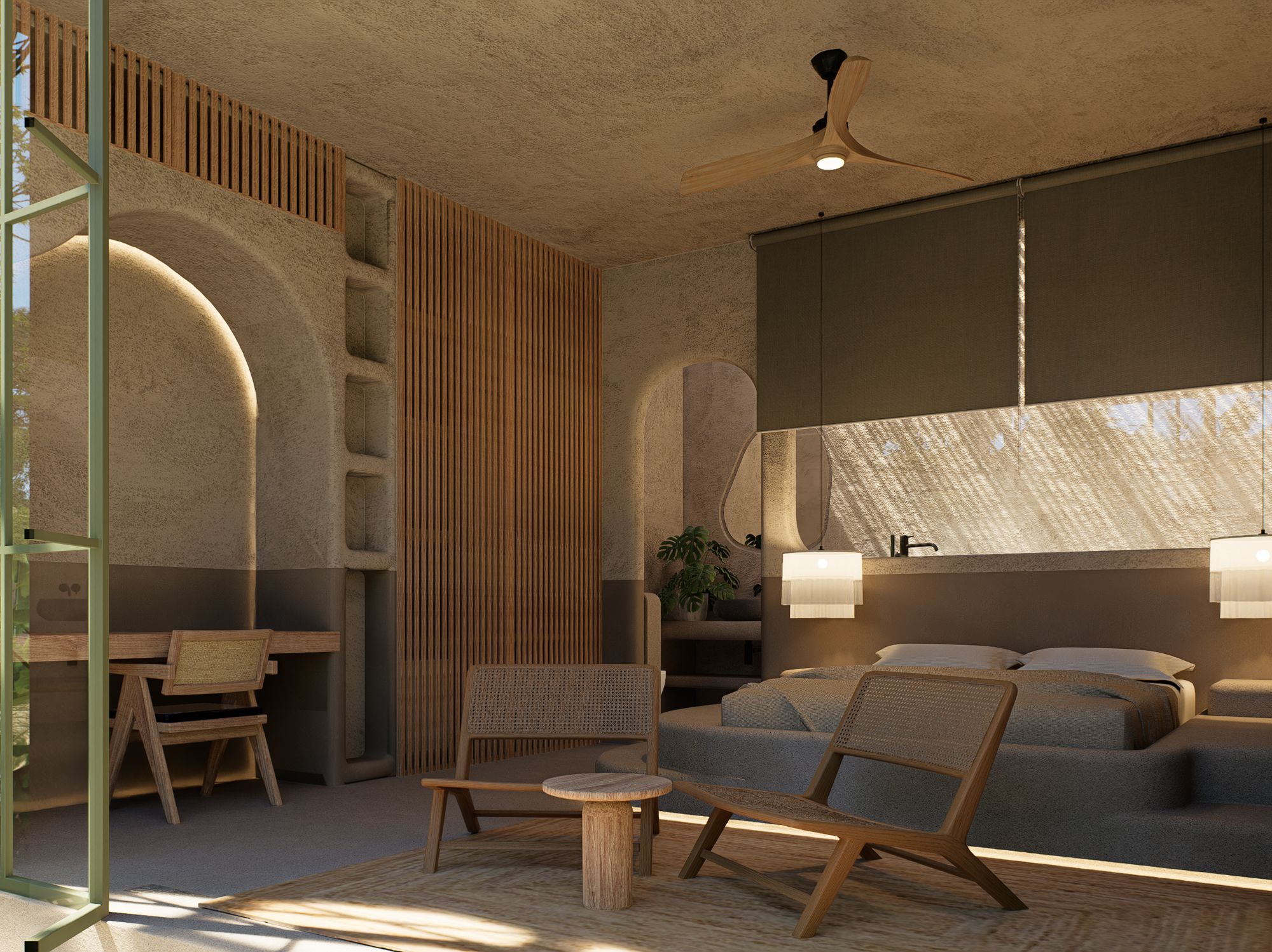 Salón dormitorio suite