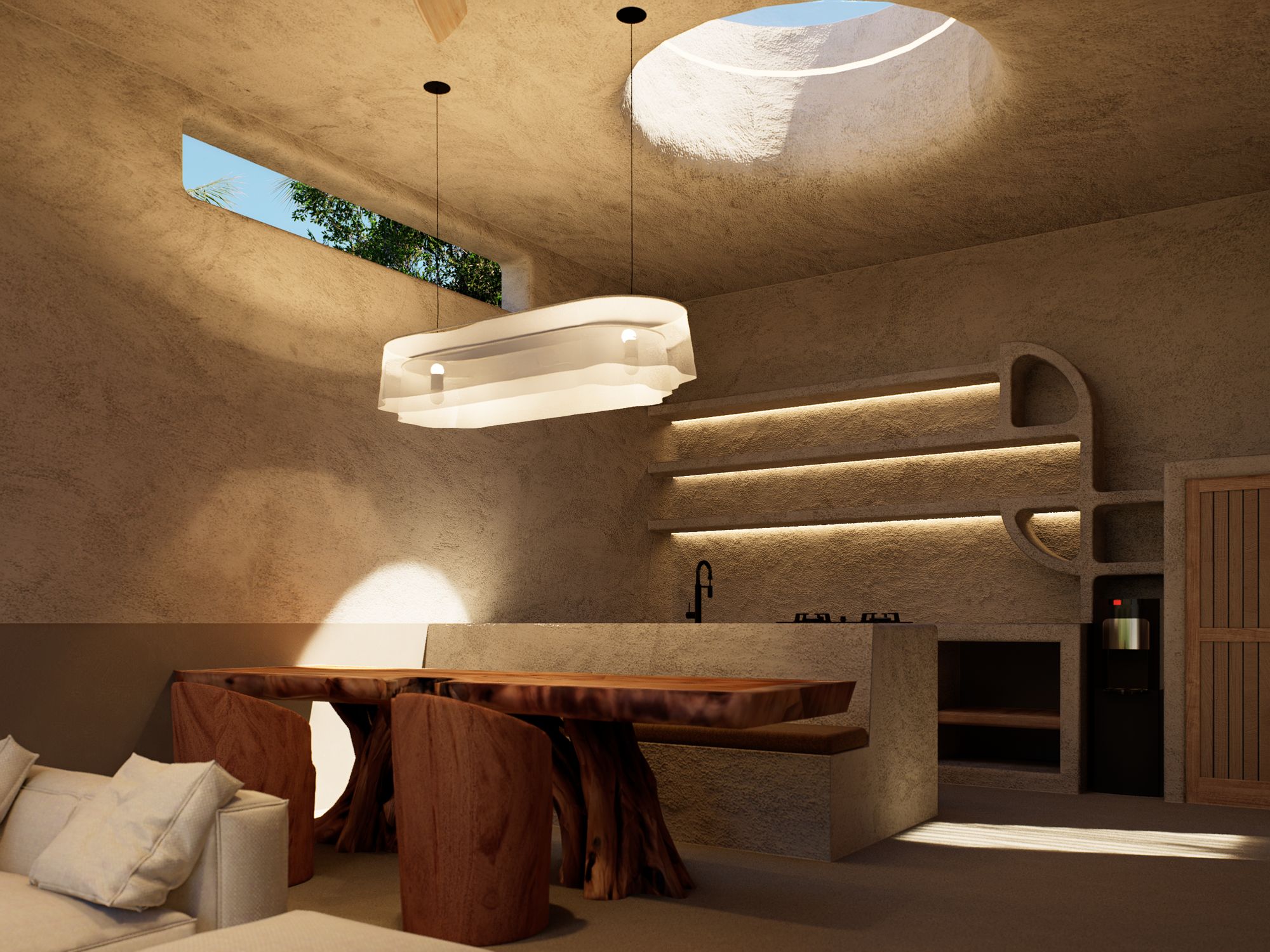 Cocina y salón villa 1 dormitorio